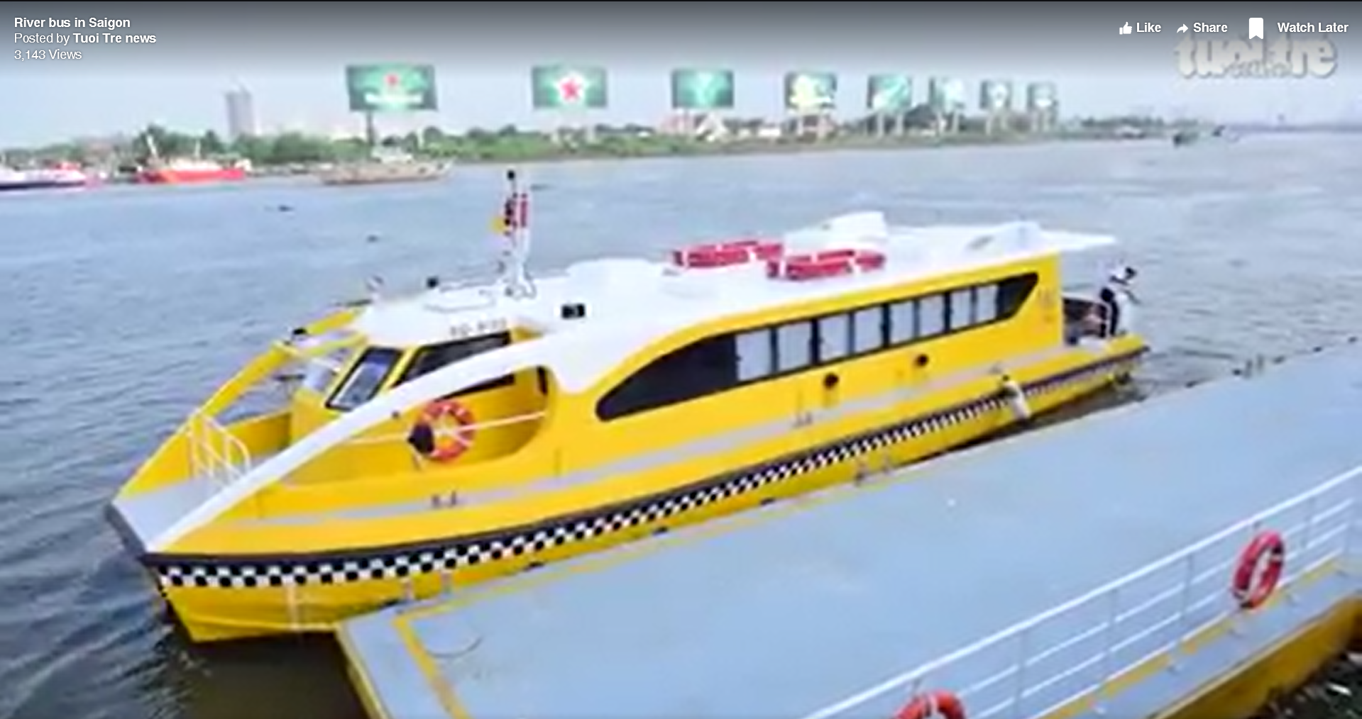 Thành phố Hồ Chí Minh mở tuyến xe buýt đường thủy vào cuối tháng 11